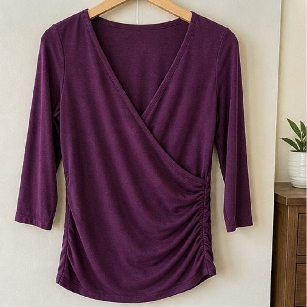 Burgundy Ruffle Blouse